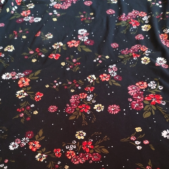 Joe Boxer Black Floral Blouse - Picture 3 of 3